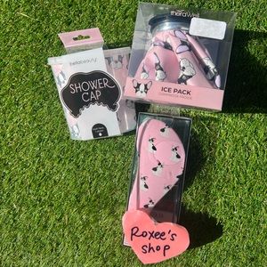 Pink Boston Terrier Frenchie 3pc Beauty Care Set